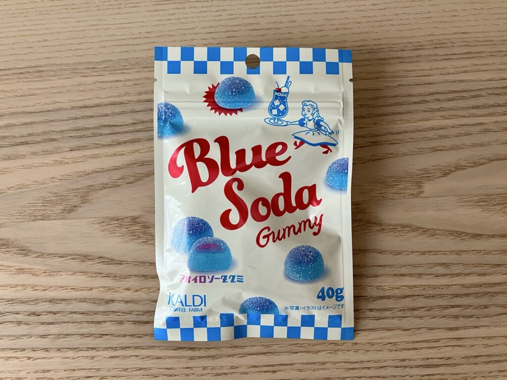 アオイロソーダグミのパッケージ表面