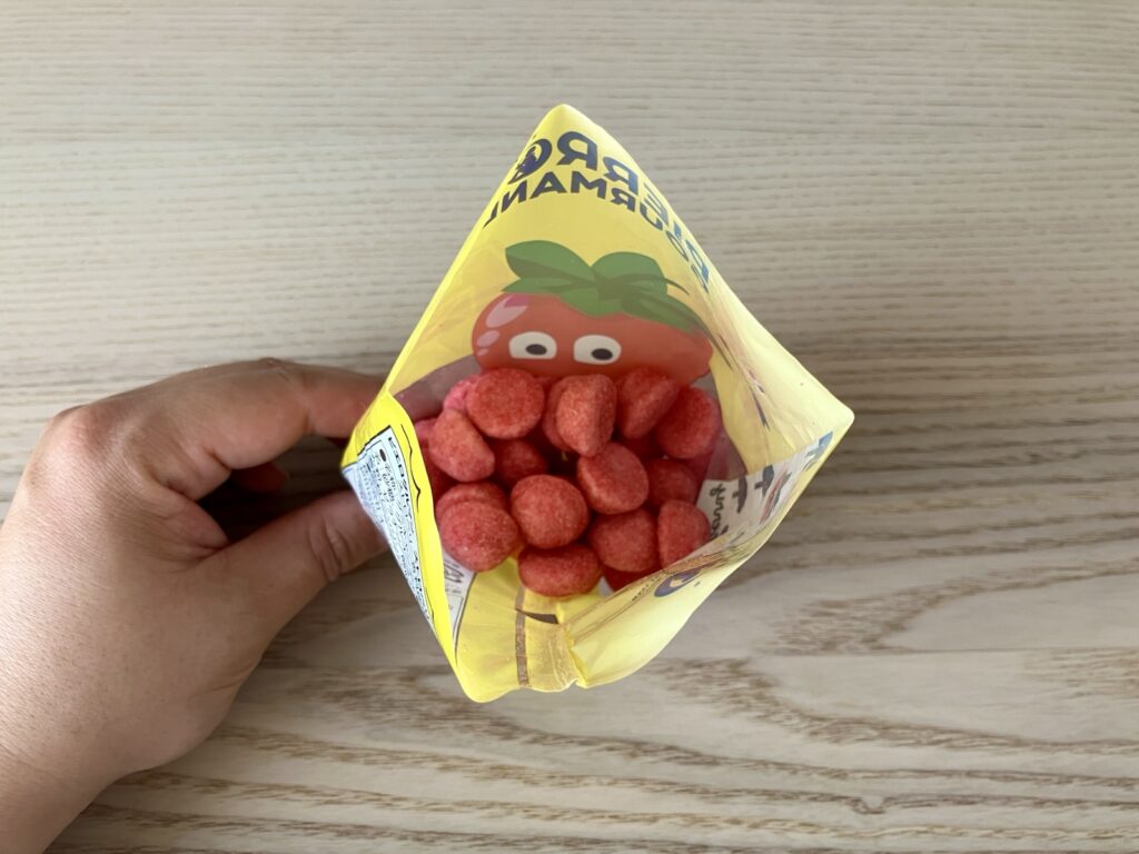 ピエログルマン ストロベリーグミを開封した中身の様子