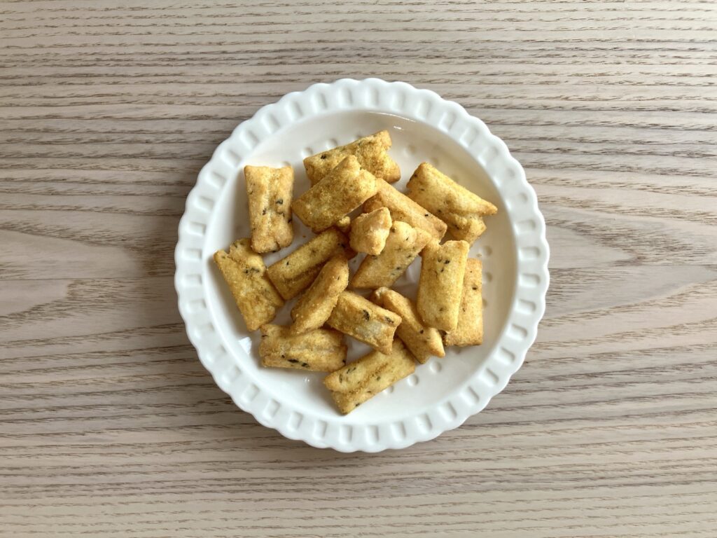 お皿に盛ったホッカ カレービーバー(上から)